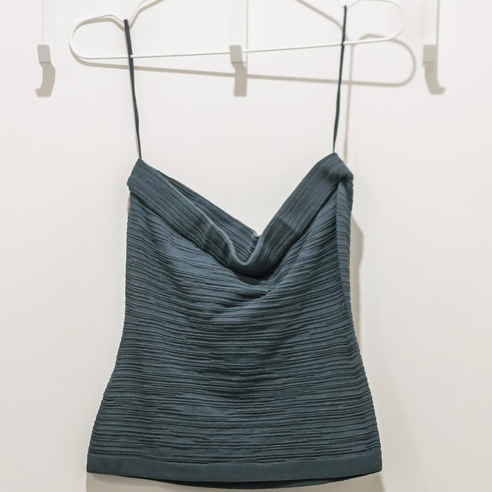 textured bandeau top - turquoise - Picture 4 of 6